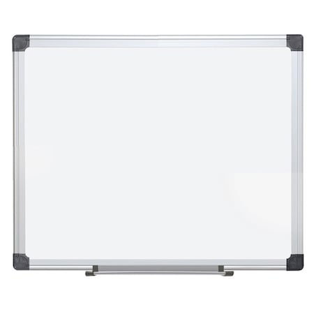 Officesource ViZual Collection Magnetic Porcelain Dry-Erase Board with Aluminum Frame - 48" x 72" OS12011MPWH